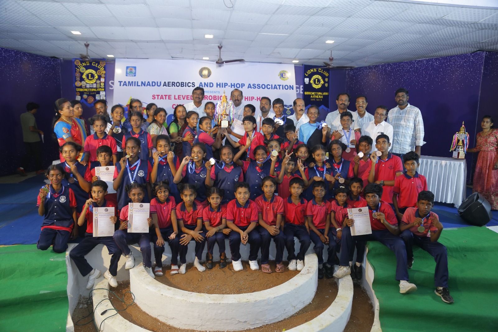 Gymnastic aerobics training Erode, professional aerobics coaching Erode, athletic routine practice Erode