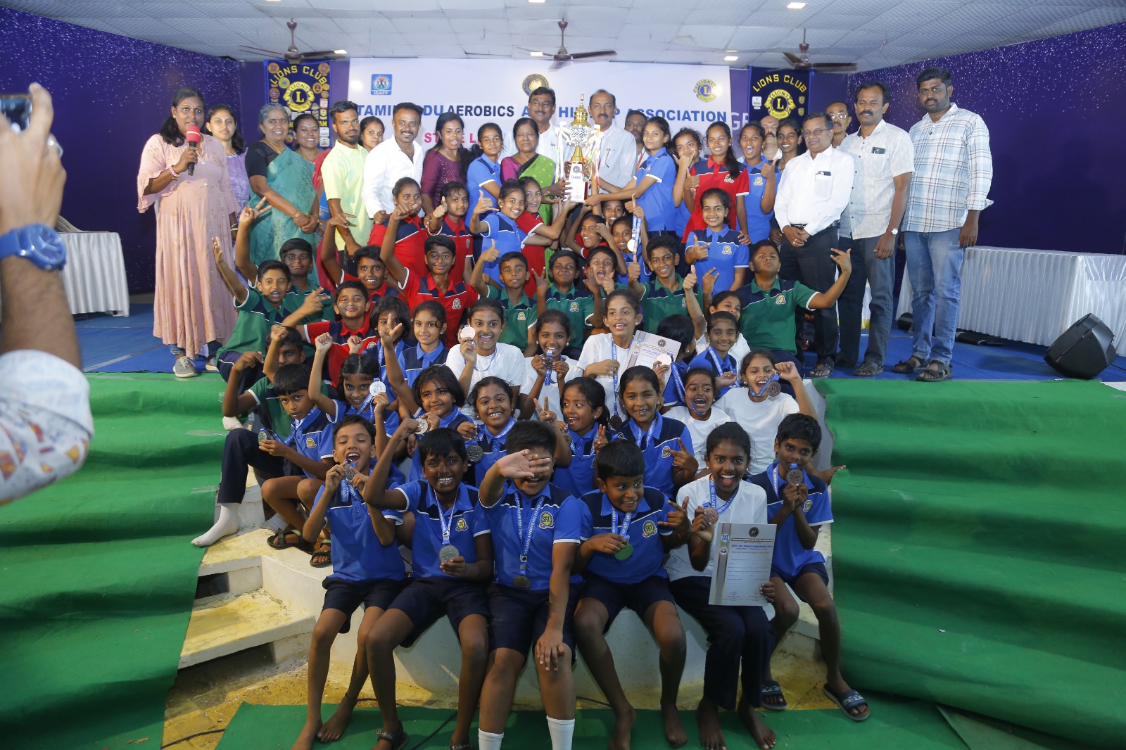 Sports aerobics championship Erode, dynamic aerobics routine Erode, youth fitness aerobics program Erode