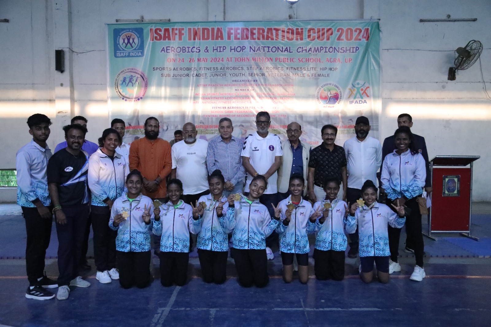 Professional aerobics practice Erode, gymnastic aerobics routine Erode, fitness choreography training Erode